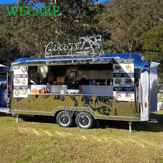 Wecare nouveau conçu extérieur Mobile Bar chariot de crème glacée Airstream camion de nourriture Mobile distributeur de nourriture véhicule remorque entièrement équipée